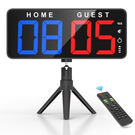 ANJANK 11’’ Large Digital LED Scoreboard Electronic Score Keeper Clock, Countdown/up, with Powerful Battery, 4 Mounting Options, for Cornhole/Ping Pong/Table Tennis Sports, and Indoor Games