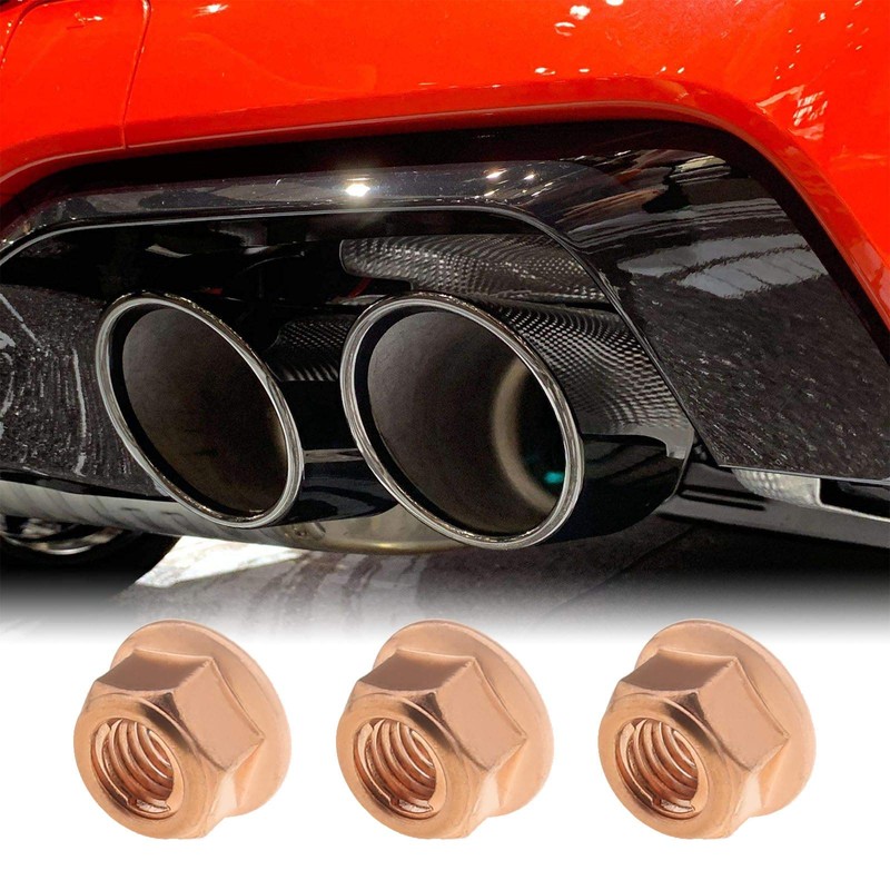 Create idea 20Pcs M10 Exhaust Manifold Hex Nuts Copper Plated