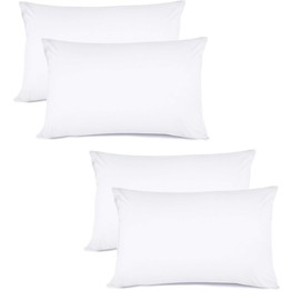 Hachette Pillow Cases 4 Pack Egyptian Cotton 200 Thread Count (White)