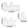 Mr and Mrs Sign for Wedding Table Decor White Wooden