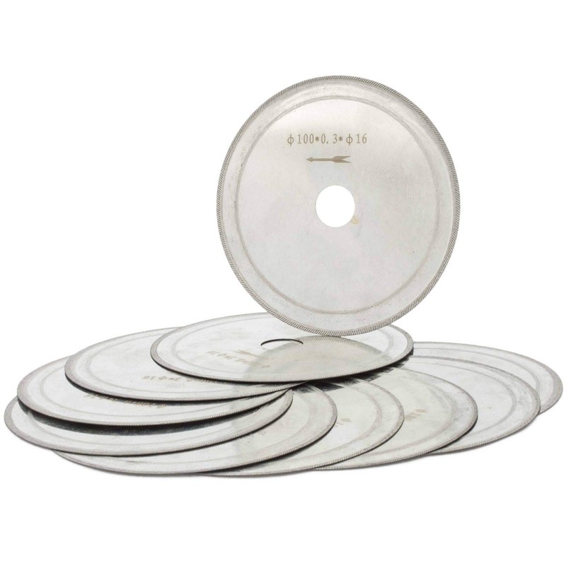 JINGLING 100mm 4" Diamond Lapidary Saws Blades, Super-Thin Rim 0.35mm