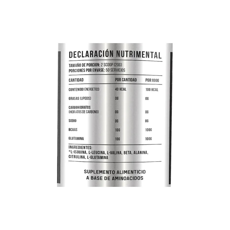 Black Supplements Aminoácidos Bcaas Glutamina 1kg Moras