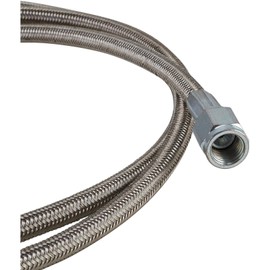 High-Performance Braided Stainless AN3 Brake Line - 60 Inch Length - Universal Fit - Straight Fittings - PTFE Inner Hose - Zinc Plated Steel Ends - Durable and Flexible