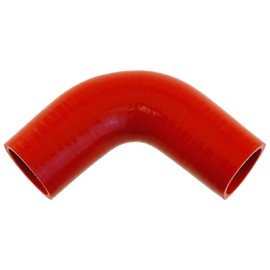 Pegasus E90.41-RED, Red Silicone Hose, 1 5/8" I.D. 90 degree Elbow, 4" Legs (no logo)