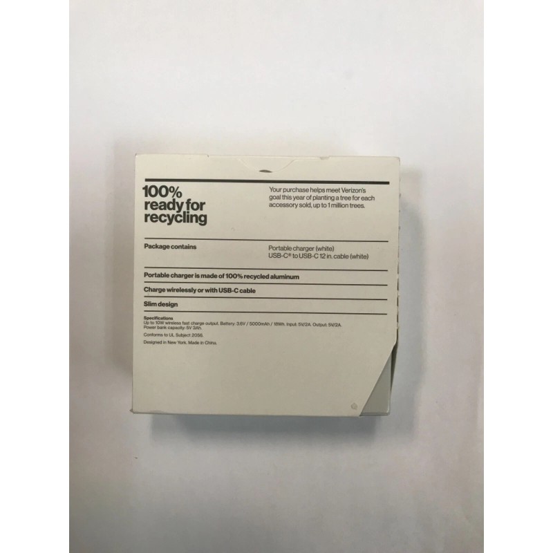 Verizon Magnetic 10W 5000 mAh Battery - White