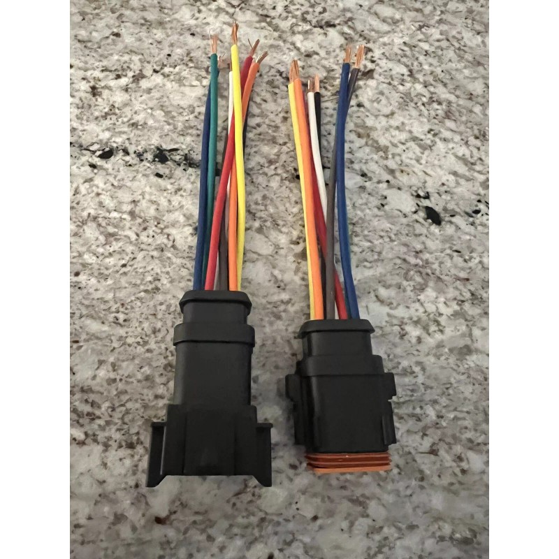 Deutsch E008 Style 14 AWG Assembled Deutsch 8 Pin waterproof