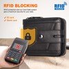 Zipper Wallet for Men, Genuine Leather Zipper Around Purse RFID