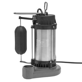 XtremepowerUS 3/4 HP 5500GPH Submersible Sump Pump Cast Iron and Stainless Steel with Integrated Vertical Float Switch