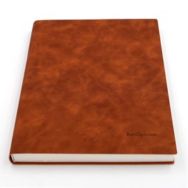 Large Lined Notebook Journal for Writing, Soft Faux Leather Cover, 100GSM Papers, 320 Pages, A4 8.4x11.4 inches Note Book for Work Men Business (Brown,Ruled)
