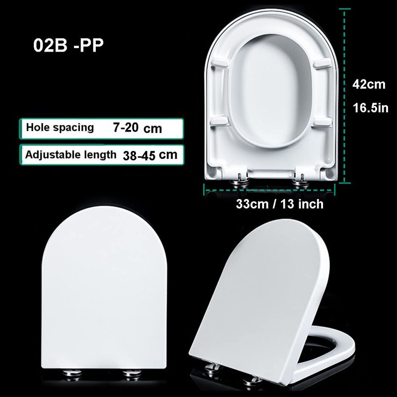 Small Soft Close Toilet Seat U Shaped D Shape Bowl