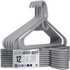 NEATERIZE Ultra Heavy Duty Plastic Clothes Hangers - Grey -