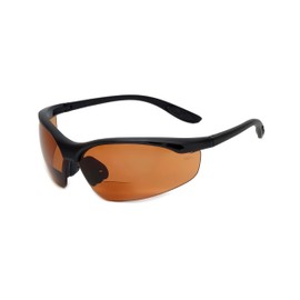 Calabria 91348 Bifocal Reading Safety Glasses Readers +1.50 Copper Orange Men Women Wrap Around Eye Protection Shatterproof