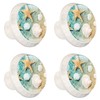 4 Pack Dresser Drawer Cabinet Knobs Beach Starfish Seashell Round