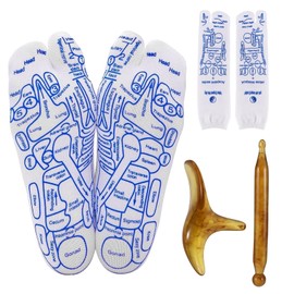 Reflexology Socks with Massage Tools, Acupressure Reflexology Socks, Reflexology Chart Socks, Elastic Fiber Foot Massage Socks with Trigger Point Massage Tool, Acupuncture Socks for Tired Relieve