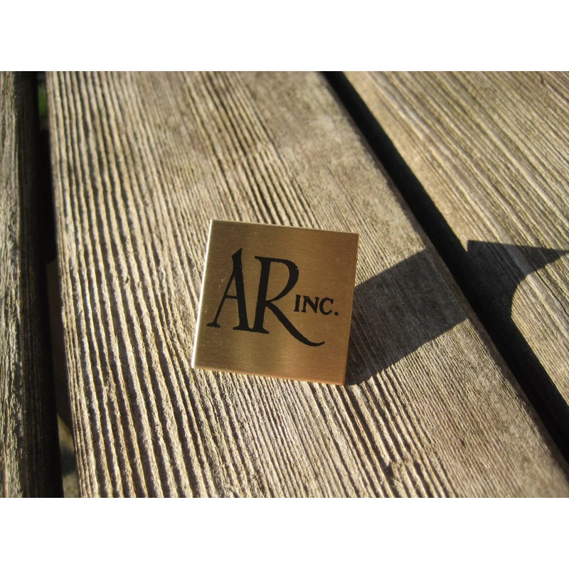 Acoustic Research Speaker Brass Badge 1-1/8" AR-3 AR-2 AR-2a Logo