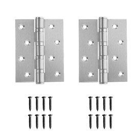 Open Hinge Door Hinge Stainless Steel Door Hinge Wooden Mute Hinge Ball Bearing Steel Ball Bearing Foldable Thicker Room Door Window Cabinet (Silver)