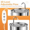 Adorabby Stainless Steel Cat Water Fountain, 135oz/4L, Ultra-Quiet