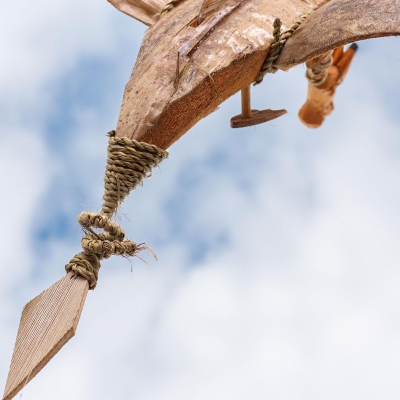 Tokoindah Handgefertigtes Bambuswindspiel aus Naturmaterialien – Auswahl: Drache, Vogel, Eule
