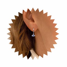 Inateannal Vintage Crystal Evil Eye Drop Earrings Silver Evil Eye Hoop Earrings Small Eye Dangle Earrings Cz Devil Eye Huggie Earrings Jewelry for Women and Girls