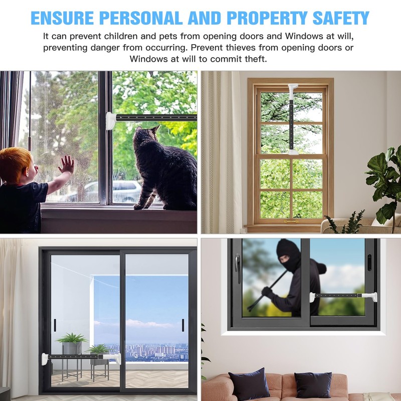 Window Locks for up and Down Windows（Black）for Cabin Window Privacy