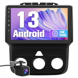 Solvitek Car Stereo for Dodge RAM 1500 2500 3500 2013 2014 2015 2016 2017 2018(Only fit Manual AC) with Wireless CarPlay and Android Auto,9'' Android Touch Screen Radio Replacement,2G Ram 64G ROM