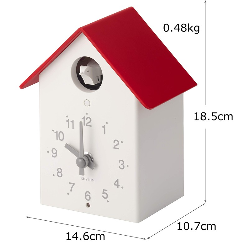 Rhythm (RHYTHM) Table Clock / Wall Clock Combo, Bellow Cuckoo