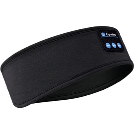 Sleeping Headphones Bluetooth Headband, Soft Long Time Play Sleeping Headsets with Built in Speakers Perfect for Workout,Running,Yoga,Travel (Black)