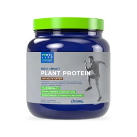 POWERLIFE Tony Horton High Impact Plant Protein Powder with 3000 MG of HMB, Plant-Based, No Sugar Added, Vegan, Keto Friendly, Non-GMO (Chocolate)