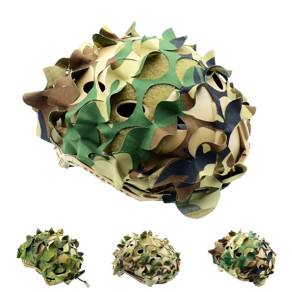 Mtgluk Camo Helmet Cover, Breathable Mesh Camouflage Tactical Military Gear