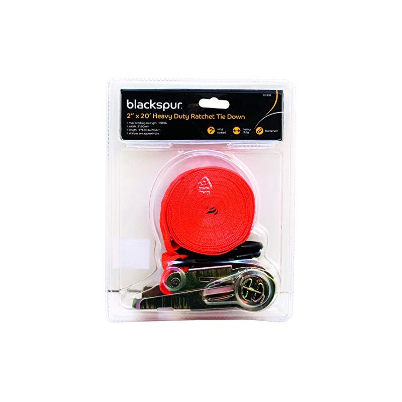 Blackspur - Ratchet Tie Down Straps - 6m - Orange