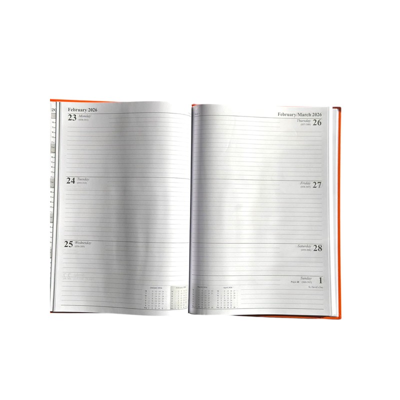2026 A5 Premium Week To View Diary Hardback Cover Appointment