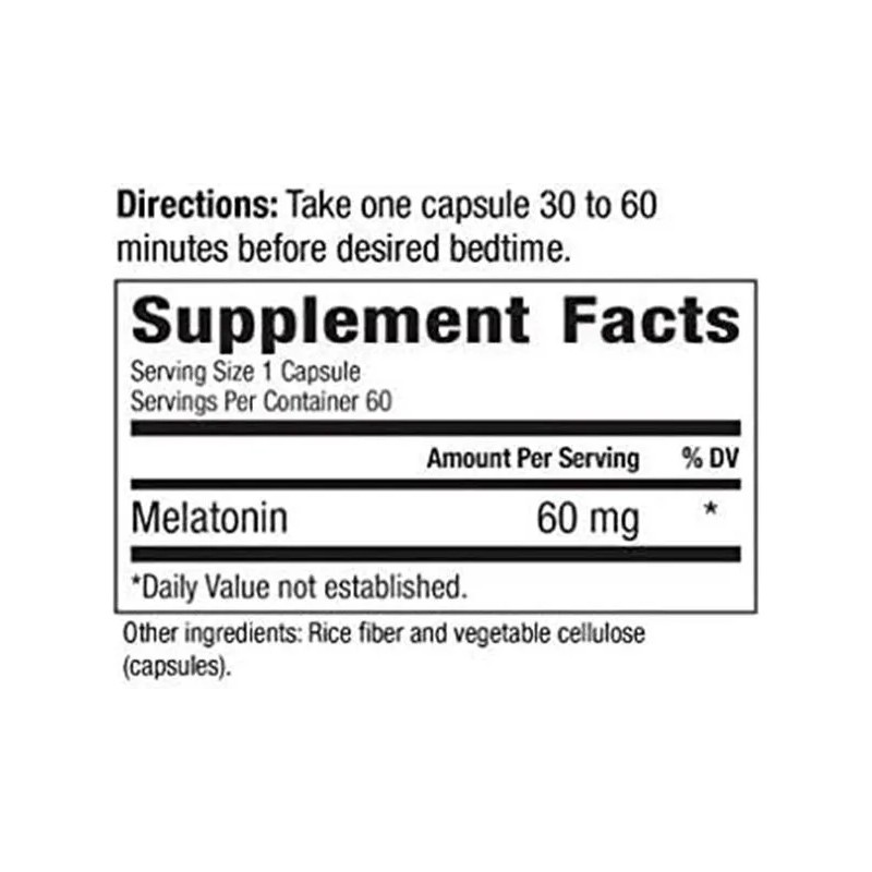 Melatonina De Alta Dosis, 60 Mg, Melatonina Max Garantiza Un