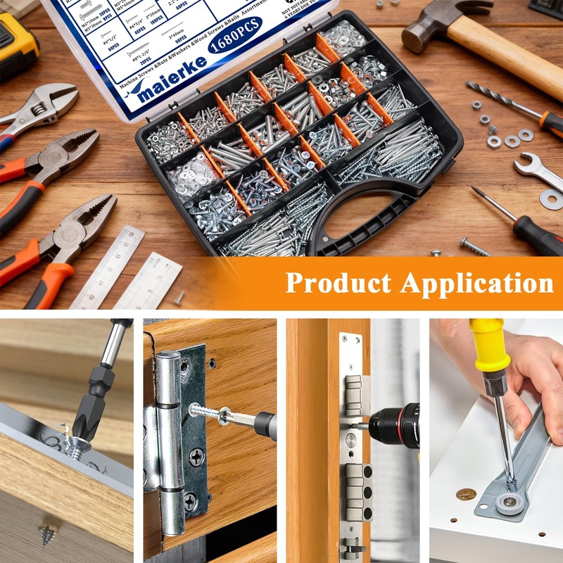 1680 PCS High Hardness Screw Bolts and Nuts & Nails