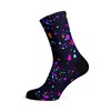 Sox Footwear Purple Splash Crew Socks, Purple, multi-colour, 38 -