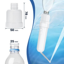Portable Bidet for Travel Electric Bidet with USB-C Rechargeable Handheld Water Sprayer for Personal Hygiene and Postpartum Care with Universal Bottle Adapter (White)