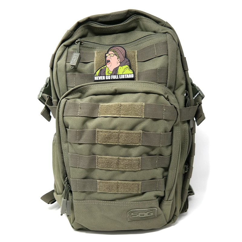 Never Go Full Libtard Liberal Scream PVC Hook and Loop