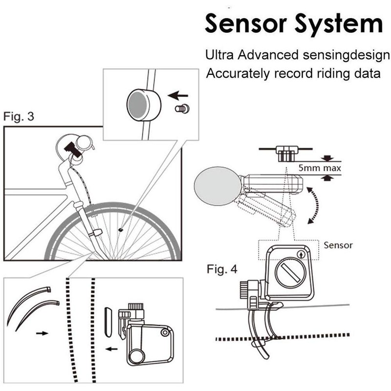 Bicycle Speedometer LCD Display Wireless Bike Computer Odometer Waterproof Bike