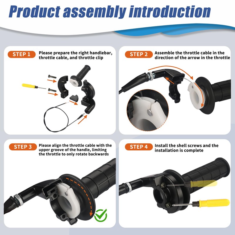 Mini Bike Throttle Assembly and Mini Bike Drum Brake Lever