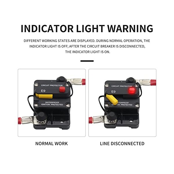T Tocas T Tocas 150 Amp Circuit Breaker with LED