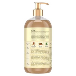 SheaMoisture Acondicionador fortalecedor y restaurador de aceite de ricino negro de Jamaica para cabello dañado, sin parabenos, 24 onzas