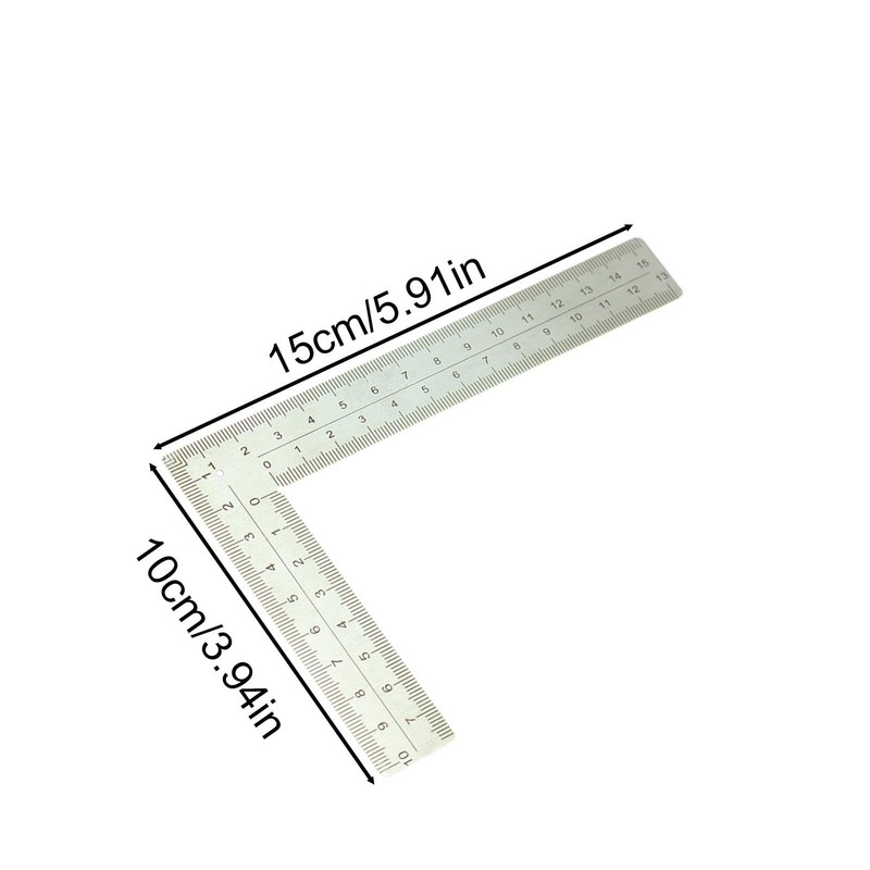Woodworking Square,Stainless Steel Framing Tools L-Square Carpentry Square - Double-Sided