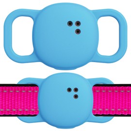 DDJ for Tile Life360 Sticker (2024) Tracker Cat Collar Case, 2-Pack Silicone Anti-Lost Protective Cover Tile Tracker Holder for Dog & Pet Collars, Ultra Durable, Easy Installation, Lightweight, Blue