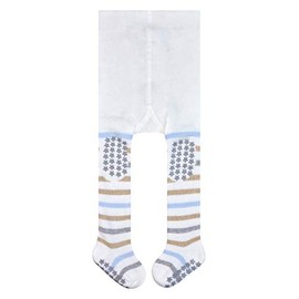 FALKE Unisex Baby Multi Stripe B TI Cotton Grips On Sole 1 Pair Tights, White (Off-White 2040), 6-12 months