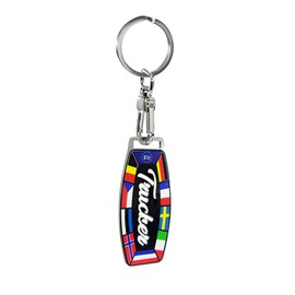 Avisa Stainless steel key chain - Trucker/Flags