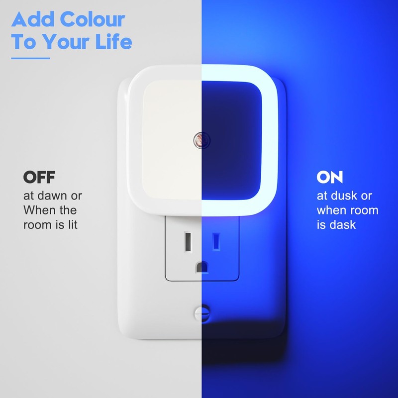 Sujeet Blue Night Light 4 Pack,Night Lights Plug into Wall