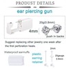 QWALIT Silver Ear Piercing Kit Ear Piercing Gun Kit Earrings