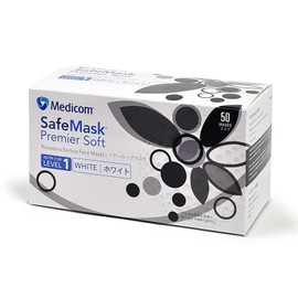 Safe Mask, Premier Soft, 3-Layer, Regular Size, White, 50 Pieces