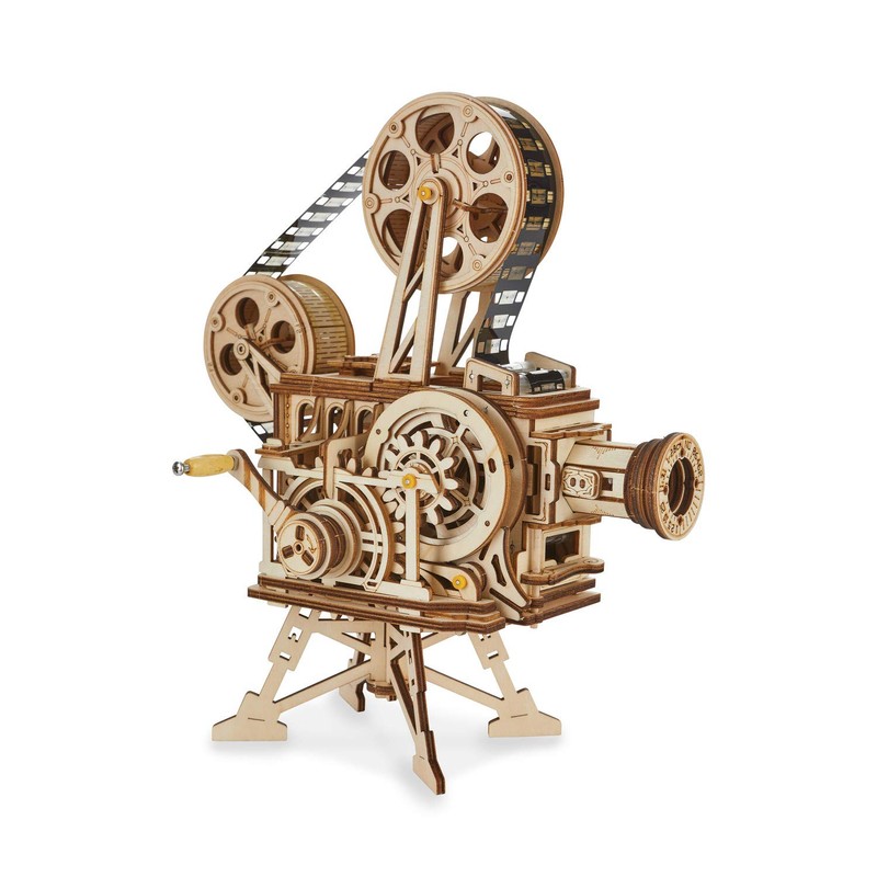 MindWare Gearjits Movie Projector – Wooden 3D Mechanical Model Kit