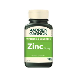 Adrien Gagnon - Zinc 50mg, Immune System Support, 100 Tablets