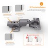 Chibery 10 Pack Frameless Half Overlay Soft Close Concealed Hinges,